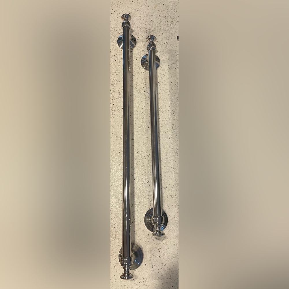 Pottery Barn 18” Mercer Towel Bar in Polished Nickel.
